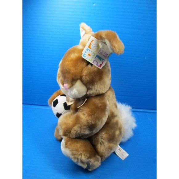 Dan Dee Bunny Rabbit Holding Soccer Ball Stuffed Animal w/Tag 12" - Picture 4 of 9